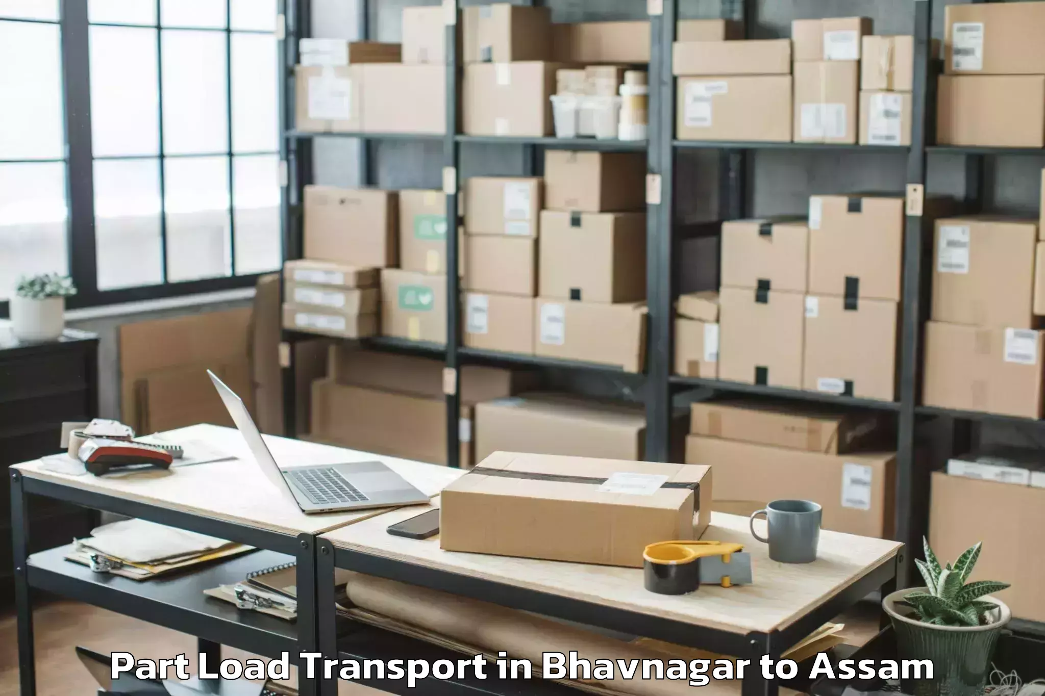 Book Bhavnagar to Biswanath Charali Part Load Transport Online